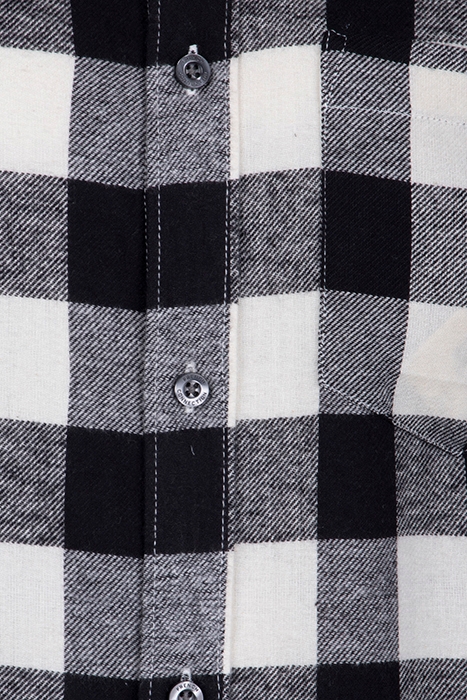 LARGE GINGHAM FLANNEL LS ECRU 3