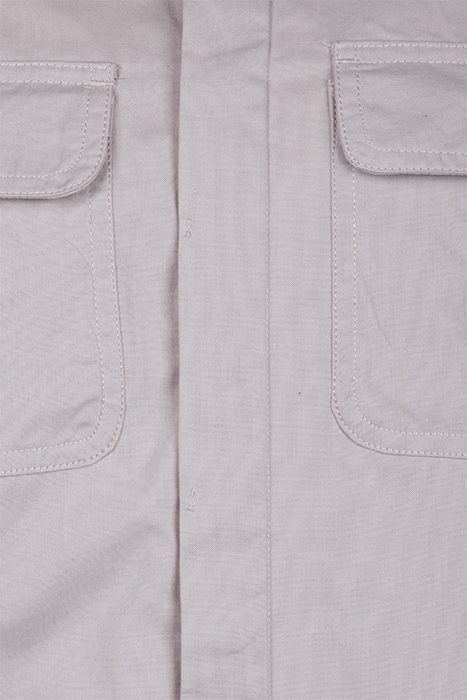 OXFORD 2 POCKET OVERSHIRT LS SOLID STONE 3