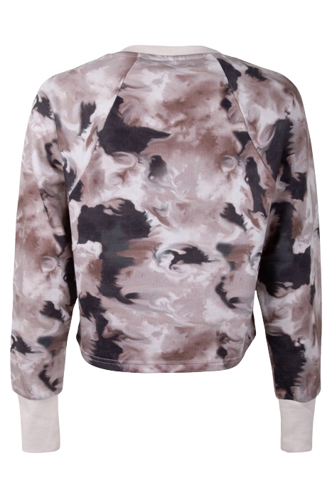 WOMAN SWEATER ALLOVER PRINT A-AFW814W22 PASTELPARCHMENT 11 0 5