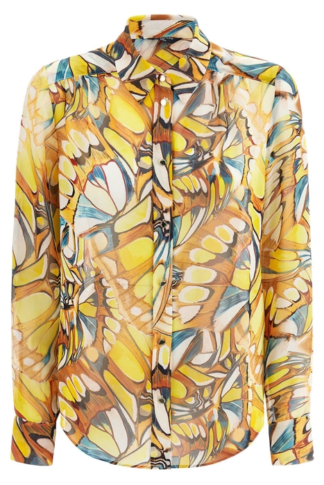 AMAZON PLEATED TOP GOLDEN WING BUTTON-DOWN SHIRT PRINT 6