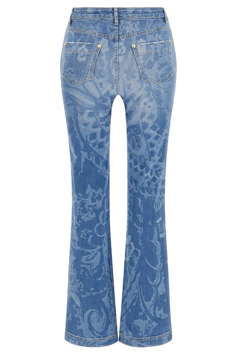 LASER BROKEN DENIM LIGHT BLUE STRAIGHT WASH 5