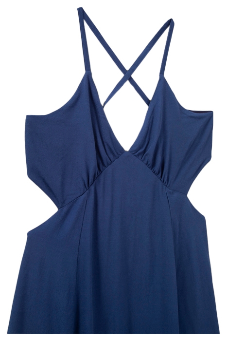WOMEN'S NAVY BLUE LONG DRESS 2