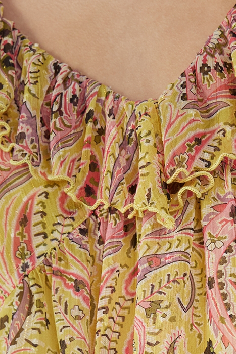 YELLOW PAISLEY SUMMER PRINT TOP 7