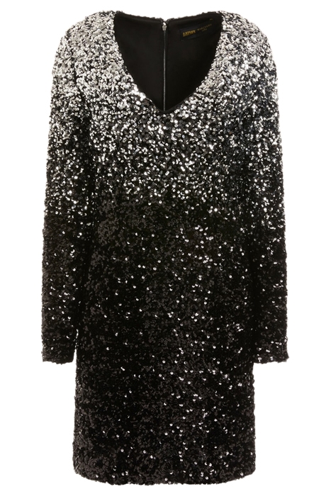 SPARKLE LIKE DIAMOND JET BLACK SHADE MINI DRESS PLAT 6