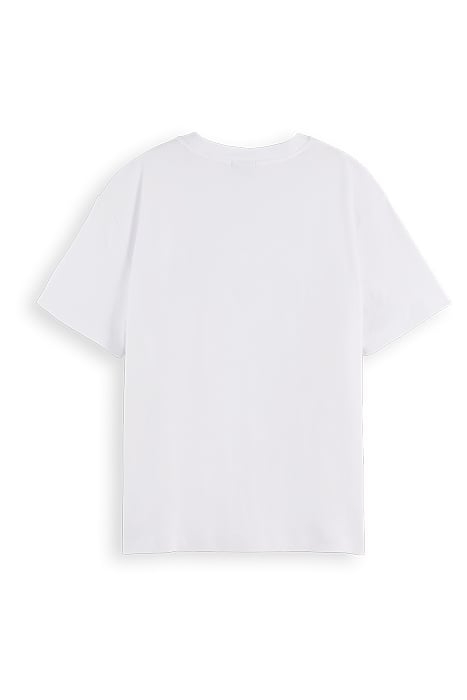 DIGITAL FLOWERS LOOSE FIT T-SHIRT IN ORGANIC COTTON WHITE 2