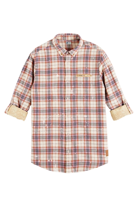 REGULAR-FIT DOUBLE-LAYERED CHECKED SHIRT COMBO A 4