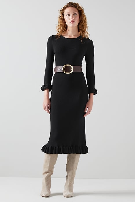 RACHEL MIDI DRESS BLACK 2