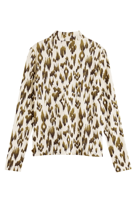 ALL-OVER PRINT SLIM-FIT LONG SLEEVE T-SHIRT BRUSHED IKAT KHA 2