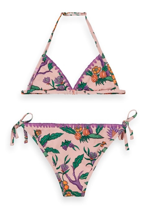 ALL-OVER PRINTED CROCHET EDGE BIKINI FLOWER GARDEN 2