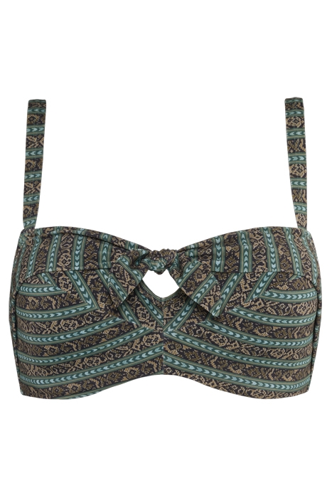 BEBALI OCEAN TEAL PLUNGE BALCONY BIKINI TOP 3