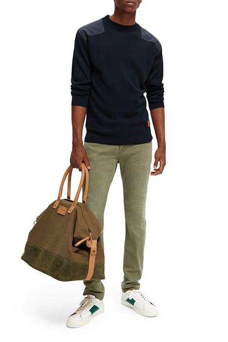 SKIM SKINNY JEANS — GARMENT DYED COLOURS MILITARY GREEN 6