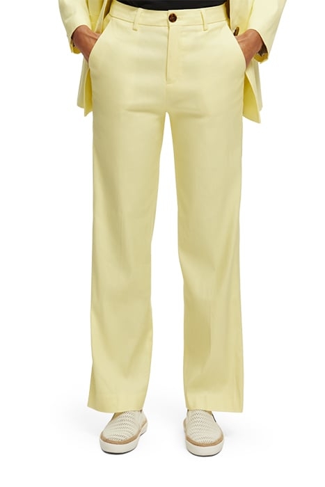 EDIE - HIGH RISE WIDE LEG LINEN SUMMER TROUSERS POPCORN 3