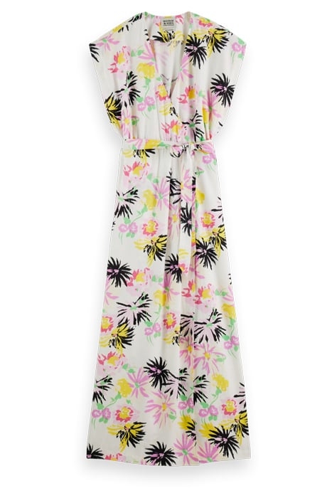 ALLOVER PRINTED MAXI DRESS ASTER WHITE 1