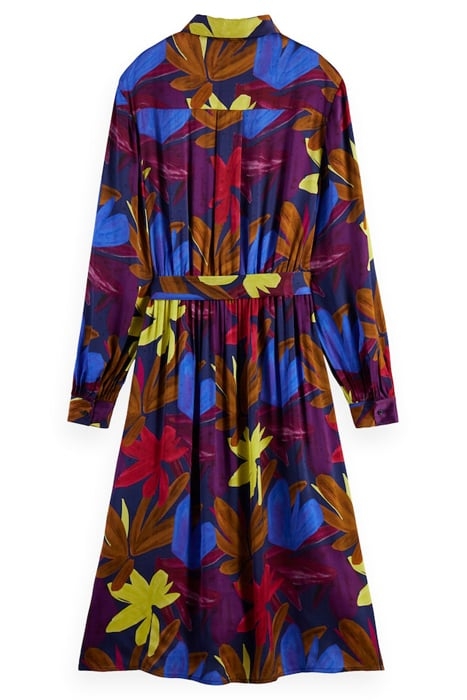 RELAXED FIT SHIRT DRESS IN VISCOSE JACQUARD FLOWER CAMO 2