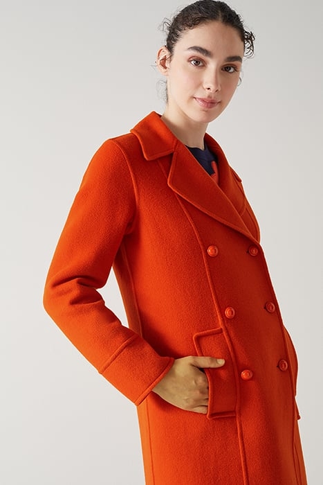 GRETA DOUBLE BREASTED COAT ORANGE 6