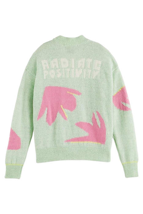 INTARSIA BOXY-FIT CARDIGAN COMBO A 2