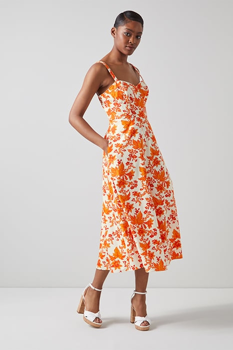 LUCY MIDI DRESS ORANGE 4