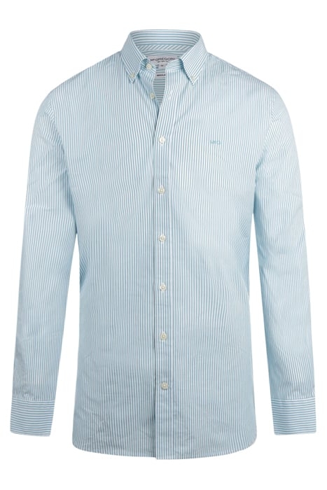 POPLIN STRIPE PEACHED AQUA 1