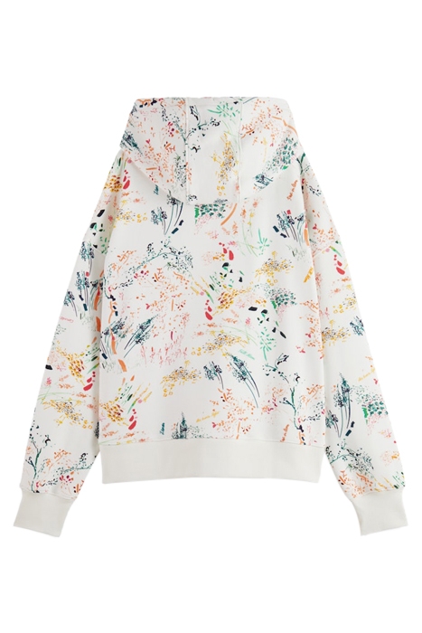 PRINTED LOOSE FIT HOODIE WILDER WHITE 7