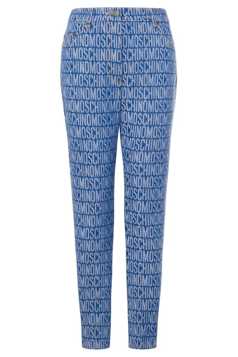 ALLOVER LOGO DENIM TROUSERS BLUE 3