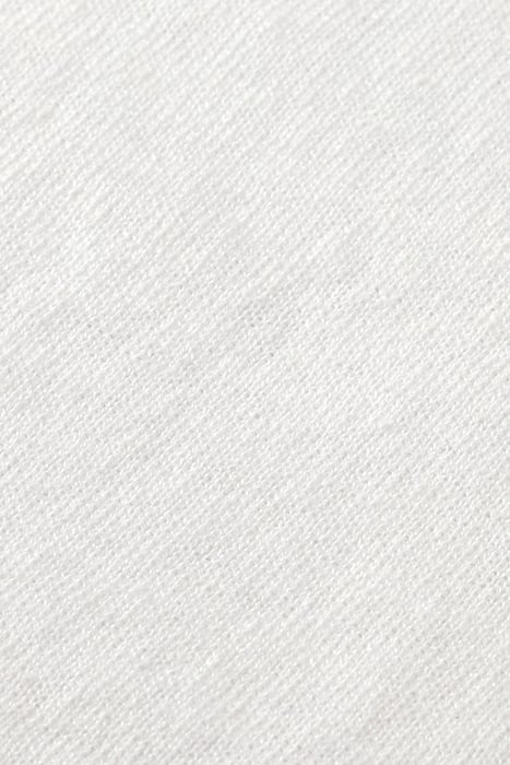 LINEN BLEND CREWNECK PULLOVER WITH FLATLOCK DETAILS WHITE 6