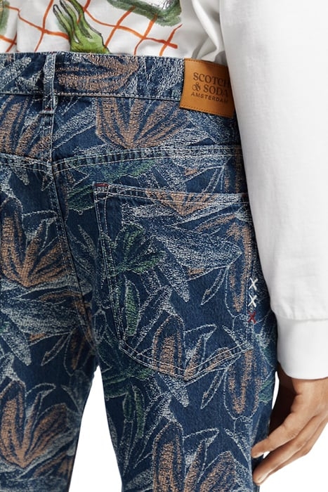 THE VERVE FLORAL JACQUARD DENIM WORKWEAR PANT INDIGO JACQUAR 6