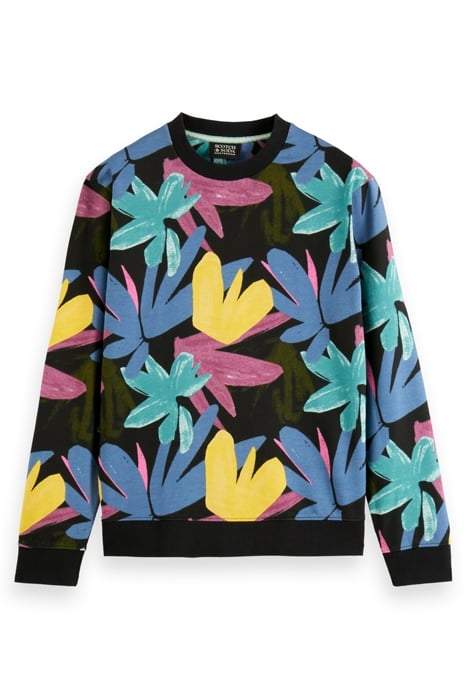 PRINTED CREWNECK FELPA SWEATSHIRT IN ORGANIC COTTON COMBO A 1