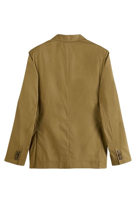 UNCONSTRUCTED LIGHTWEIGHT POPLIN 2-BUTTON BLAZER KHAKI 7