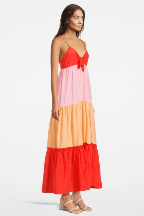 COLOR BLOCK SILK-BLEND MAXI DRESS COMBO Y 4