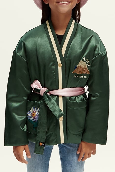 REVERSIBLE SOUVENIR KIMONO BOMBER MILITARY 2