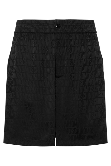 BERMUDA SHORTS IN ALLOVER LOGO JACQUARD TWILL BLACK 3