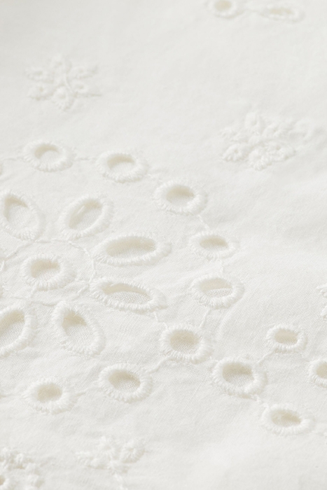 EMBROIDERED SHORTS IN ORGANIC COTTON VANILLA WHITE 3