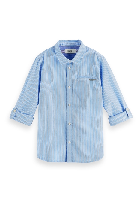 CLASSIC STRIPED LONG-SLEEVED SHIRT IN ORG. COTTON BLUE STRIP 2