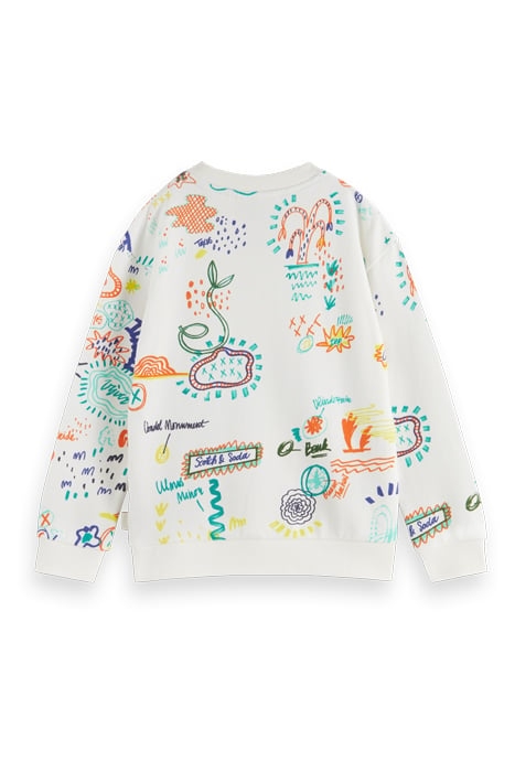 COTTON IN CONVERSION ALL-OVER PRINTED CREWNECK SWEATSHIRT PA 2