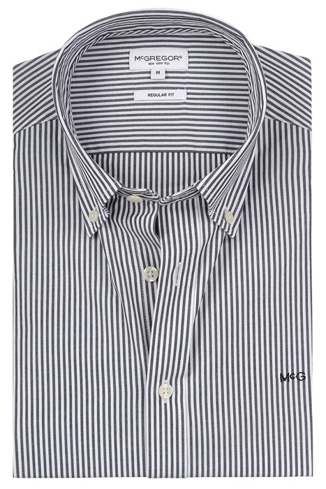 POPLIN STRIPE PEACHED NAVY 3