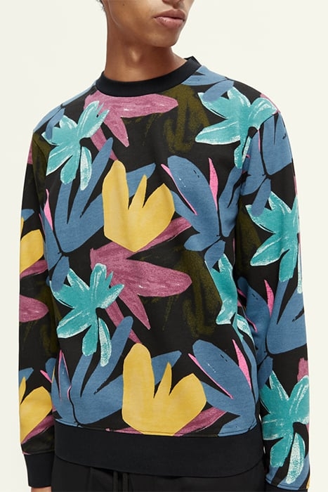 PRINTED CREWNECK FELPA SWEATSHIRT IN ORGANIC COTTON COMBO A 5