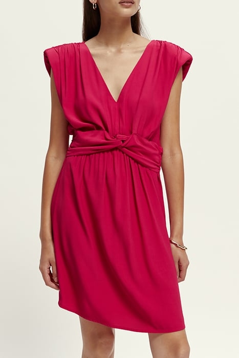 SHORT DRESS WITH KNOTTED BELT CHERRY PIE 2