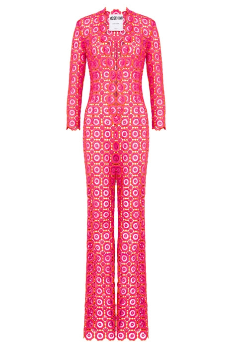 MACRAMÉ LACE JUMPSUIT PINK 3