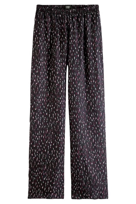 GIA - MID-RISE WIDE LEG PRINTED ELASTICATED TROUSERS IKAT RA 1