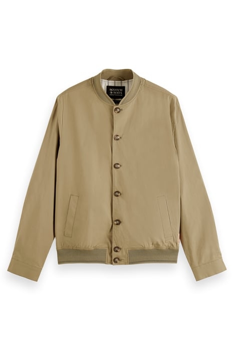LIGHTWEIGHT POPLIN BOMBER KHAKI 1