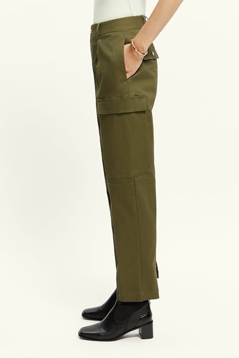 COTTON UTILITY TROUSERS ARMY GREEN 5