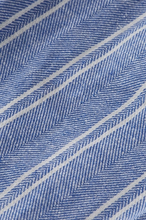 STRIPED LINEN DRESSED SHORTS BLUE STRIPE 7