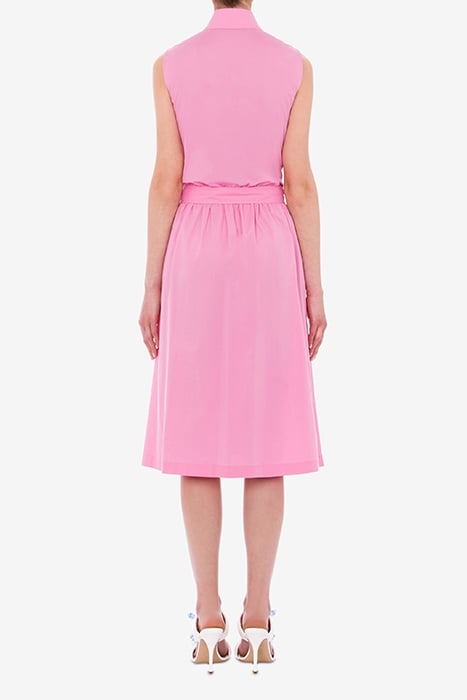 HEART BUTTONS STRETCH POPLIN DRESS PINK 2