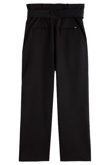 DAISY - HIGH RISE STRAIGHT LEG PAPERBAG TROUSERS BLACK 2