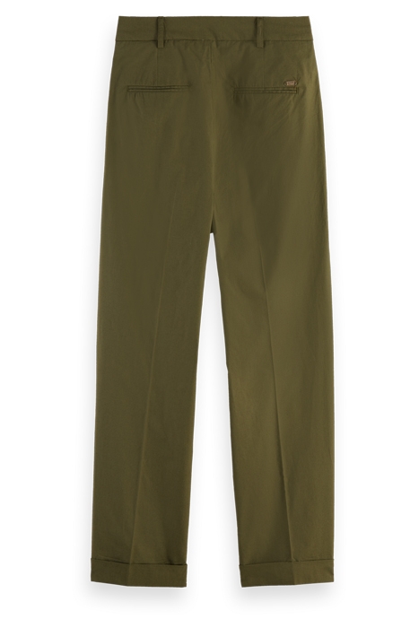MILA - HIGH RISE TAPERED PLEATED CHINO ARMY GREEN 2