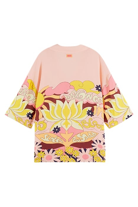 CAMP SHIRT WITH PLACED PRINT BLUSH PEACH 7