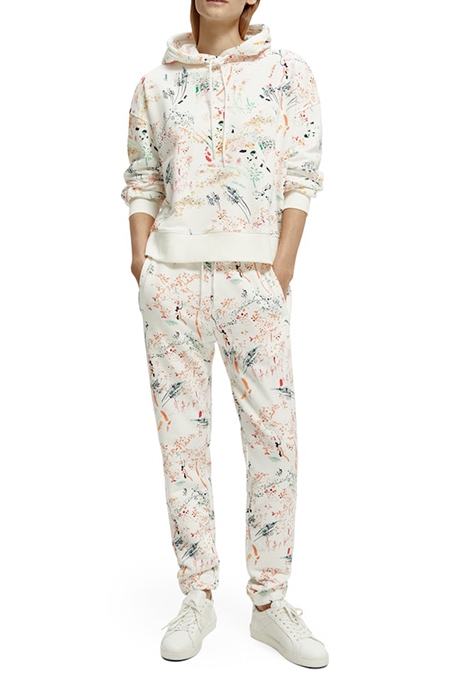 PRINTED LOOSE FIT HOODIE WILDER WHITE 3