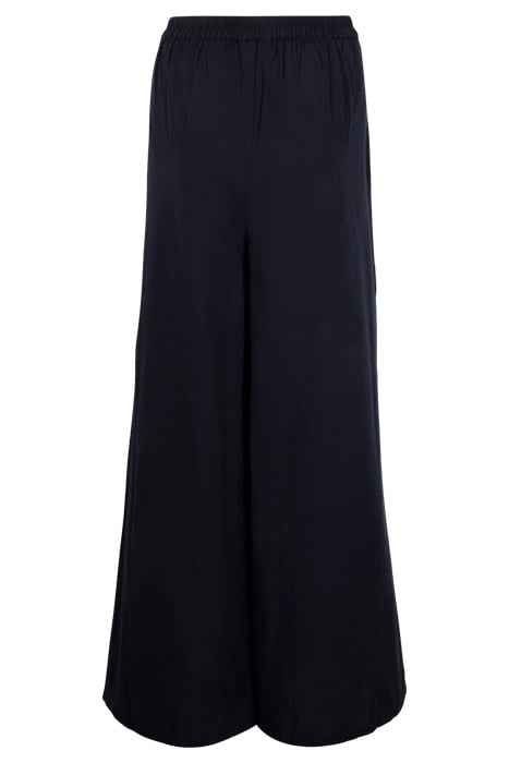 WIDE LEG LINEN TROUSER BLACK 2