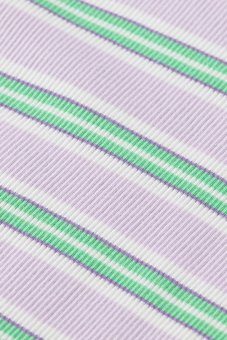 SLIM-FIT HIGH-NECK SHORT-SLEEVED T-SHIRT ORCHID MULTICOLOUR 3