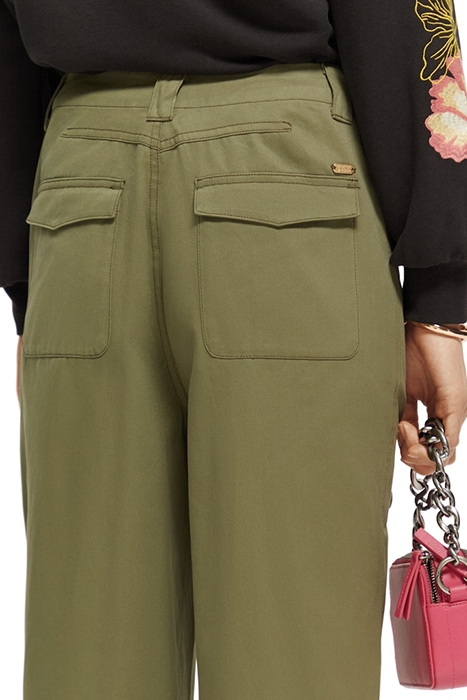 LOU - MID RISE STRAIGHT LEG ANKLE LENGTH UTILITY PANTS OLIVE 6